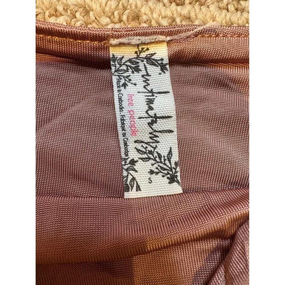 Intimately Free People Womens Square Neck Crop Cami Bralette Mauve‎ Pink Small